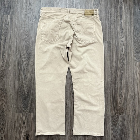 AG Adriano Goldschmied The Protege Pants Mens 36x28 Tan Khaki Straight Leg - Picture 4 of 10